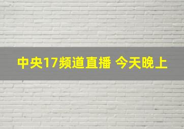 中央17频道直播 今天晚上